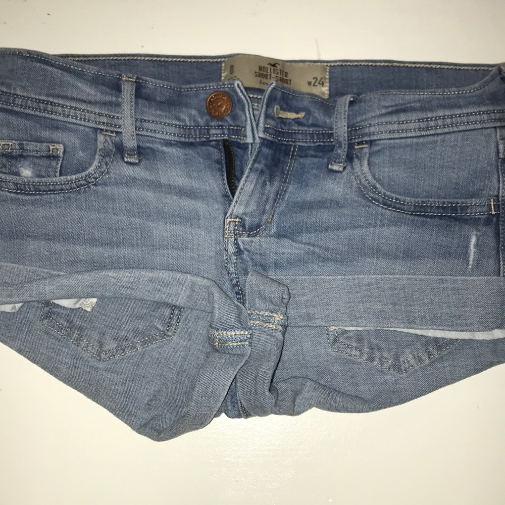 Hollister Light Wash Short-Short Jean Shorts